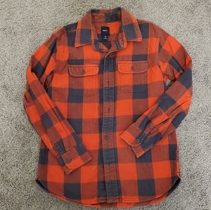 Boys plaid lumberjack flannel shirt
